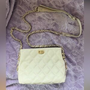 Off white quilted mini purse NWOT